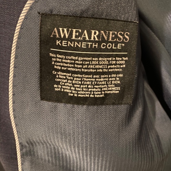 Kenneth Cole Dark Blue Jacket and Pants - Picture 3 of 4